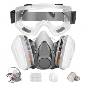 Gas mask half mask + large eye mask